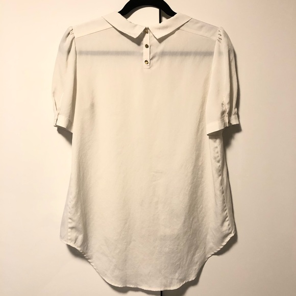 MANGO Cream Semi-sheer Blouse - Picture 2 of 4